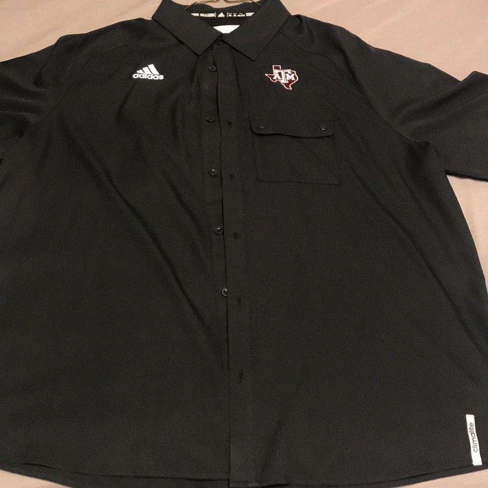 Texas A&M Full Button Polo w/pocket